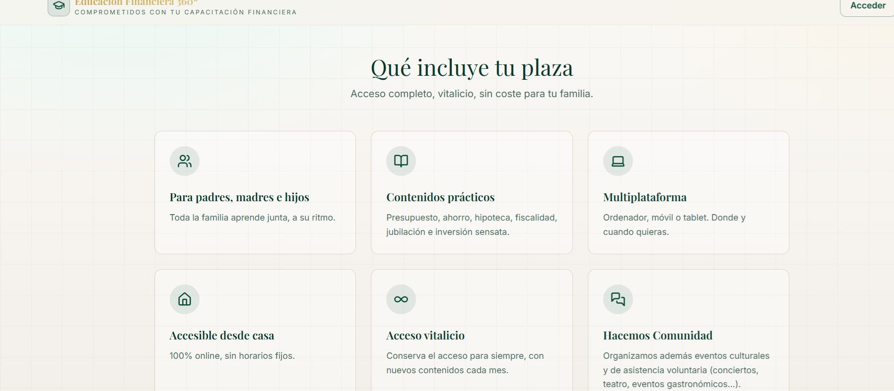 Portada de Programa de Educación Financiera para familias 360º